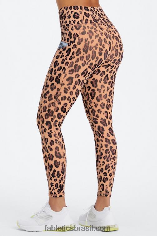 Fabletics leopardo natural 420HR800 legging oasis pureluxe cintura alta 7/8 51 mulheres