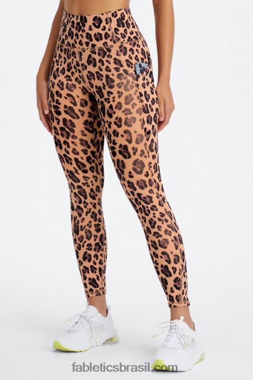 Fabletics leopardo natural 420HR800 legging oasis pureluxe cintura alta 7/8 51 mulheres