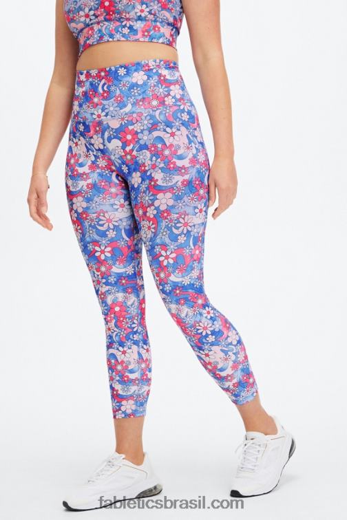 Fabletics liberdade floral 420HR881 legging cintura alta pureluxe ultra 7/8 65 mulheres