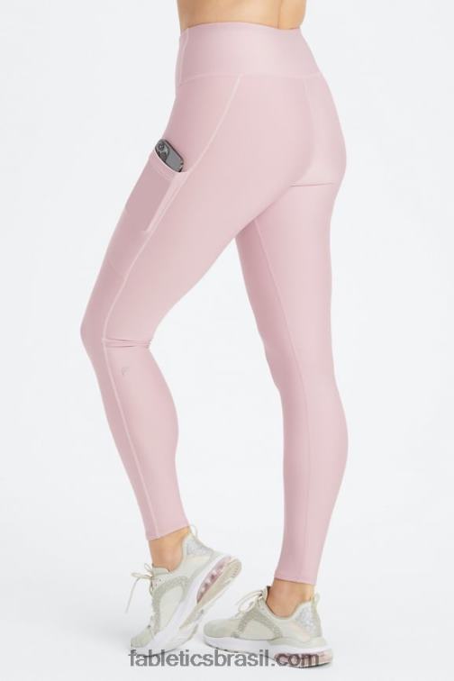 Fabletics lilás/garça silenciado 420HR1033 Legging cintura alta com bolso therma-flex mulheres