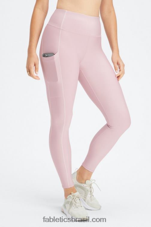 Fabletics lilás/garça silenciado 420HR1033 Legging cintura alta com bolso therma-flex mulheres