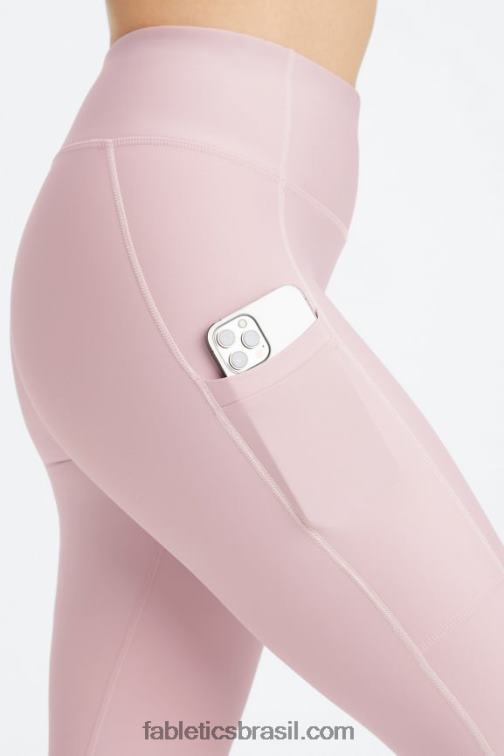 Fabletics lilás/garça silenciado 420HR1033 Legging cintura alta com bolso therma-flex mulheres