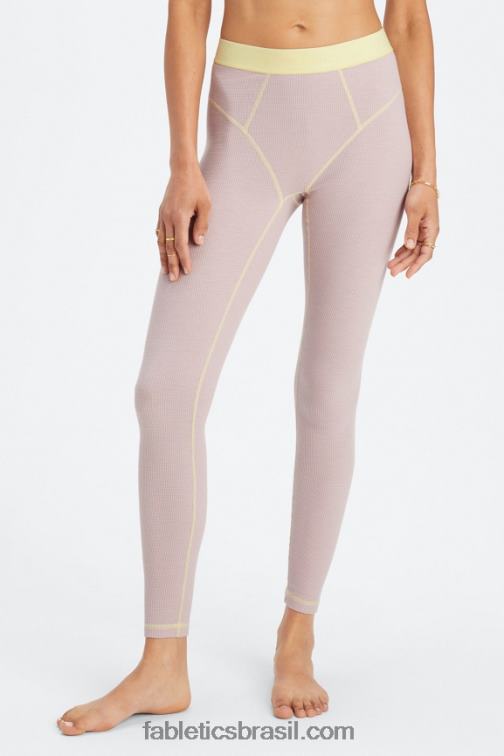 Fabletics lilás/manteiga silenciado 420HR1083 legging waffle mulheres