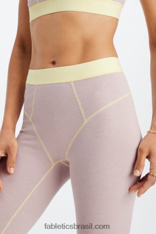 Fabletics lilás/manteiga silenciado 420HR1083 legging waffle mulheres
