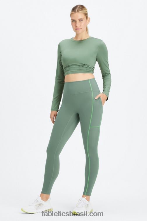 Fabletics maçã verde/azeda fumada 420HR1089 legging utilitária trinity motion365+ hw mulheres