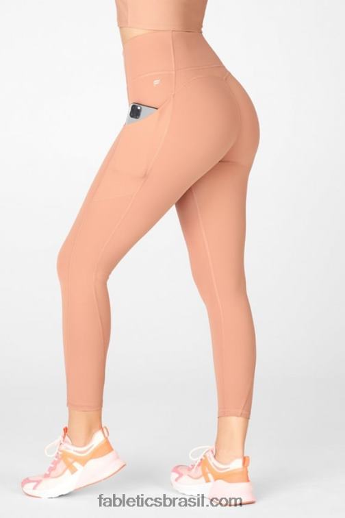Fabletics madeira de bordo 420HR822 legging oasis pureluxe cintura alta 7/8 55 mulheres
