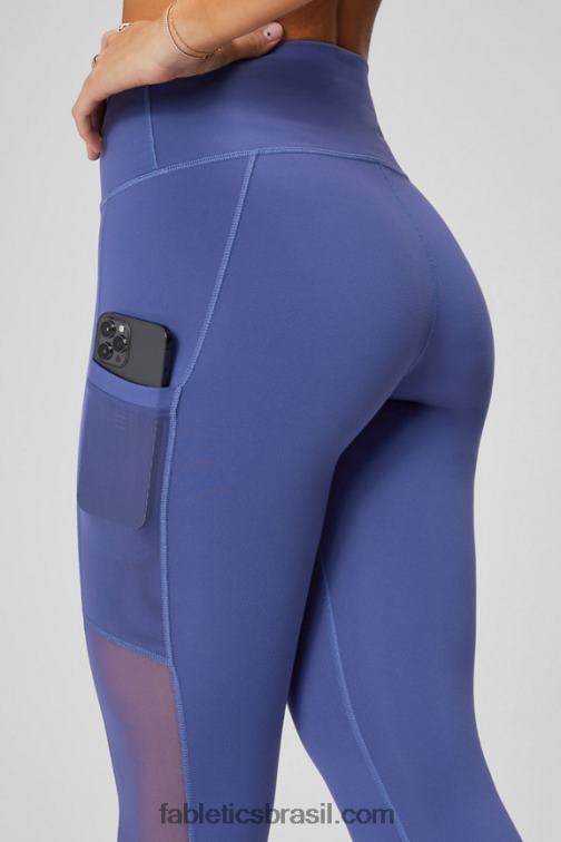 Fabletics mapa de calor leopardo/marinha profunda 420HR736 legging cintura alta powerhold on-the-go 38 mulheres