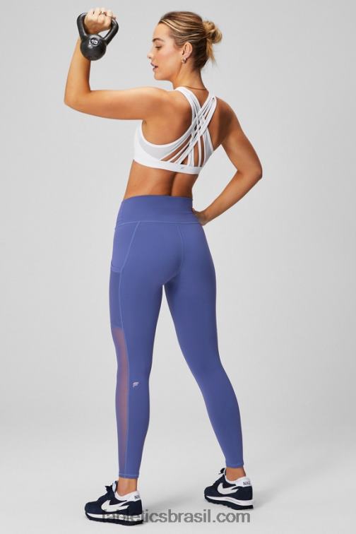 Fabletics mapa de calor leopardo/marinha profunda 420HR736 legging cintura alta powerhold on-the-go 38 mulheres