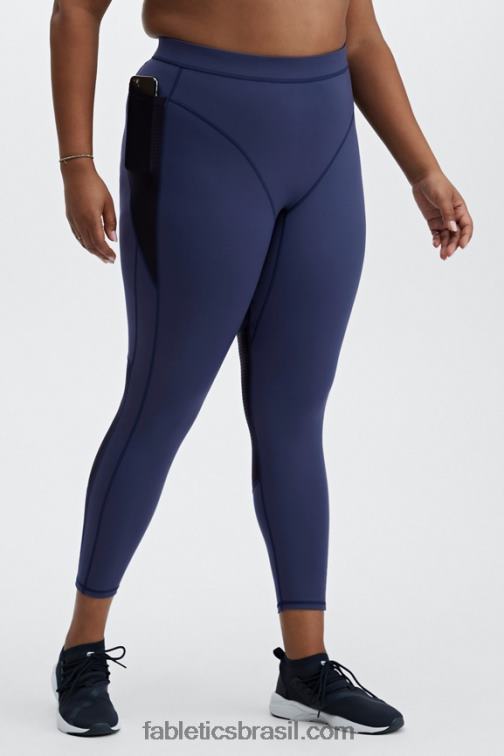 Fabletics mar mais profundo/preto 420HR1230 movimento de cintura alta365 rotação 7/8 mulheres