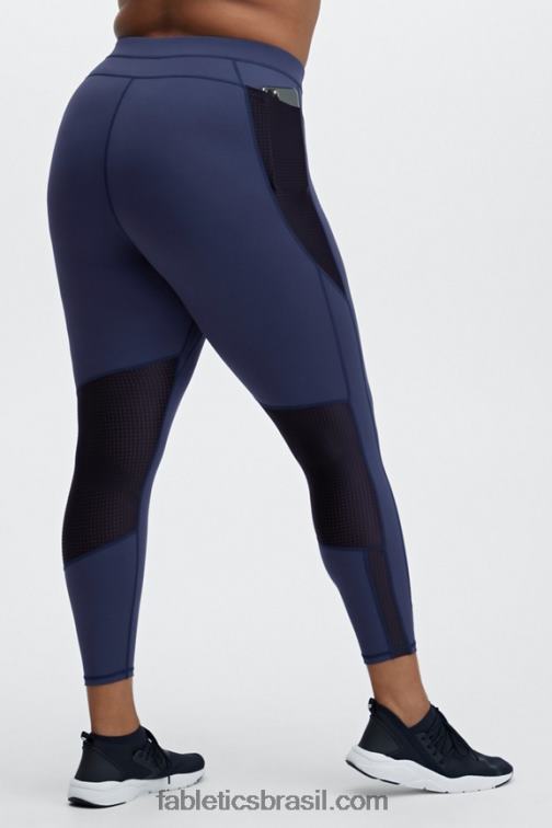 Fabletics mar mais profundo/preto 420HR1230 movimento de cintura alta365 rotação 7/8 mulheres