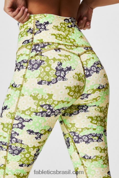 Fabletics margarida camuflada 420HR877 legging cintura alta pureluxe ultra 7/8 65 mulheres