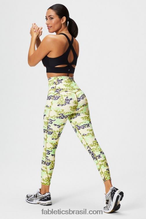 Fabletics margarida camuflada 420HR877 legging cintura alta pureluxe ultra 7/8 65 mulheres