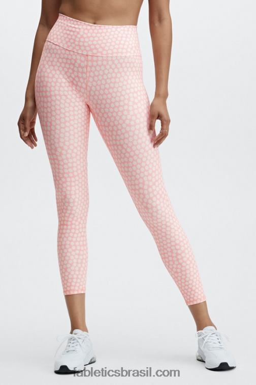 Fabletics margarida de porter/pó rosa/limão selvagem 420HR858 boost powerhold cintura alta 7/8 legging 61 mulheres