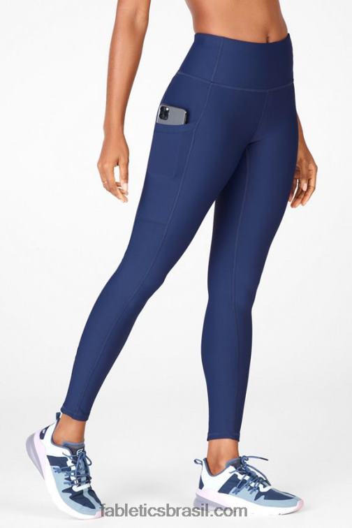 Fabletics marinha 420HR1038 Legging cintura alta com bolso therma-flex mulheres