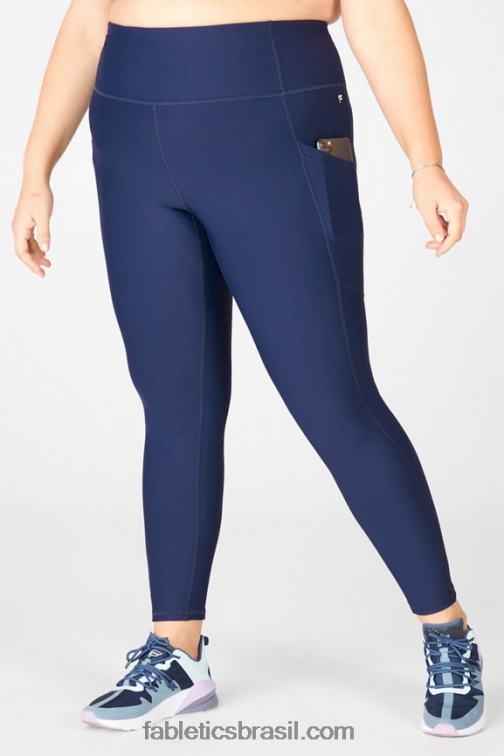 Fabletics marinha 420HR1039 Legging cintura alta com bolso therma-flex mulheres
