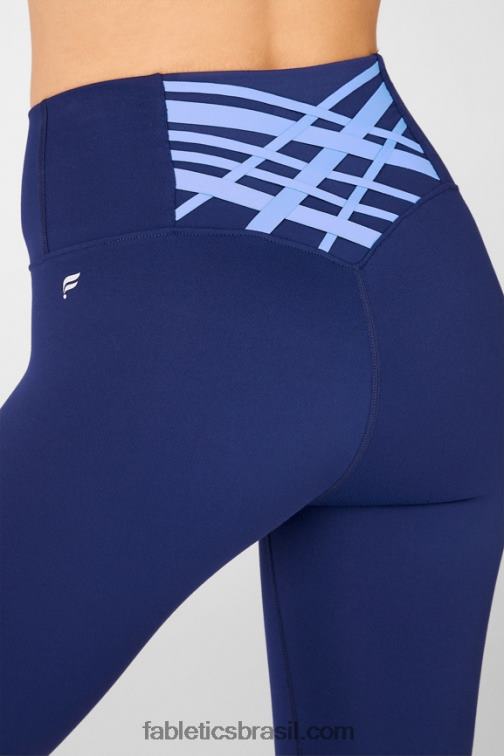 Fabletics marinha/marina 420HR869 legging 7/8 cintura alta boost powerhold 64 mulheres