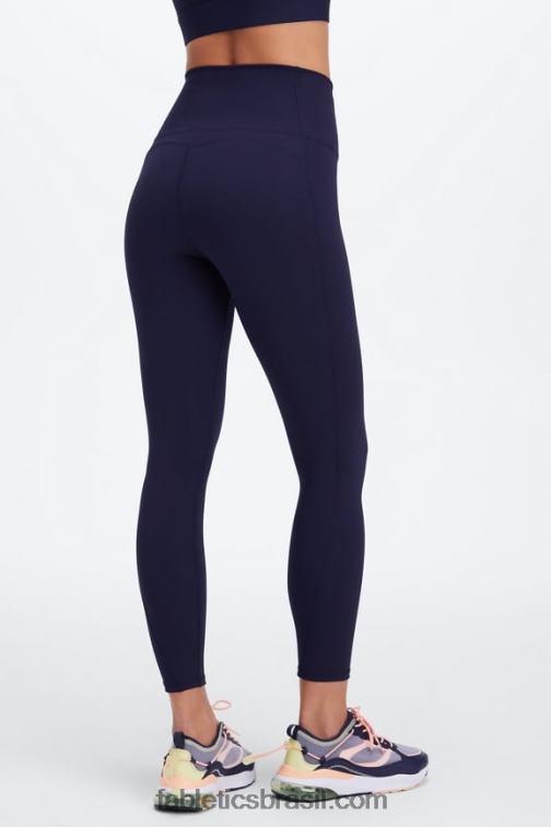 Fabletics marinha profunda 420HR880 legging cintura alta pureluxe ultra 7/8 65 mulheres