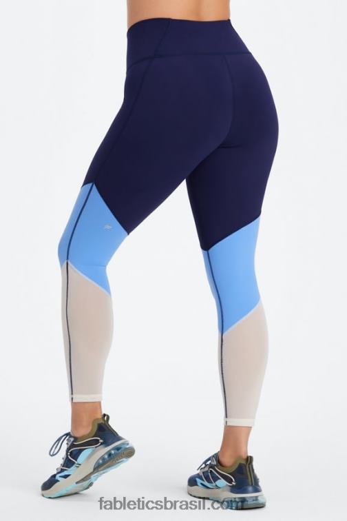 Fabletics marinho profundo/multi 420HR1048 zona cintura alta 7/8 mulheres