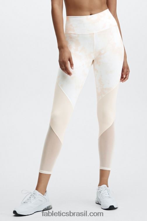 Fabletics mel leite magma/branco 420HR1052 zona cintura alta 7/8 mulheres