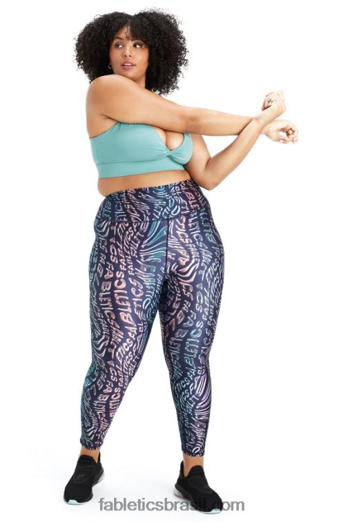Fabletics mente derreter 420HR1079 Legging 7/8 ultra brilho de cintura alta mulheres