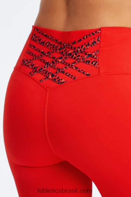 Fabletics mini leopardo elétrico cereja 420HR839 legging 7/8 cintura alta boost powerhold 58 mulheres
