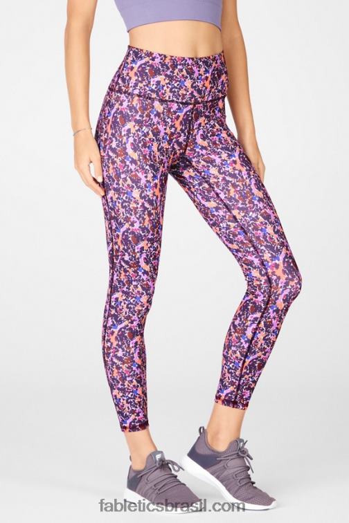 Fabletics mini nueue camo/logotipo de casca de salgueiro branco macio 420HR728 define powerhold cintura alta 7/8 legging 37 mulheres