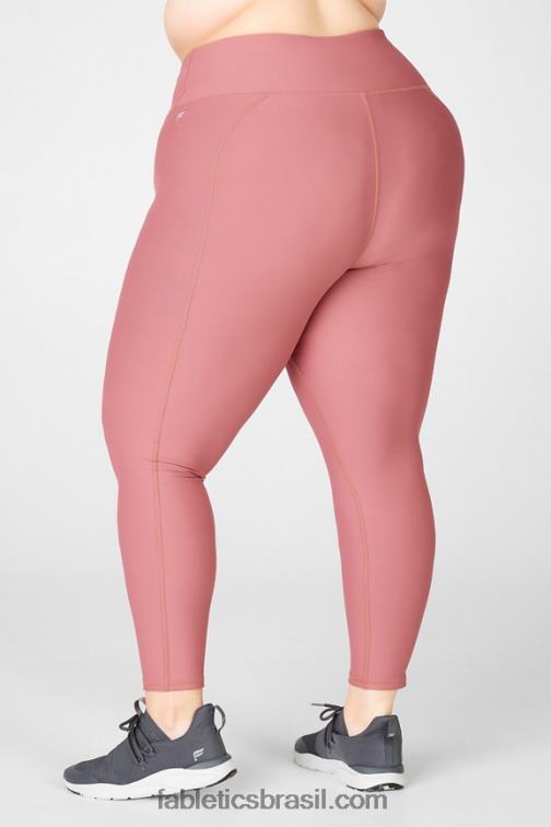 Fabletics moca de cereja 420HR1203 legging essencial de cintura alta therma-flex mulheres