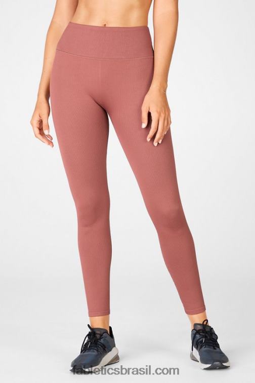 Fabletics moca de cereja 420HR1296 legging cintura alta sem costura mulheres