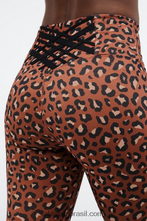Fabletics mocha meru/preto 420HR860 boost powerhold cintura alta 7/8 legging 62 mulheres