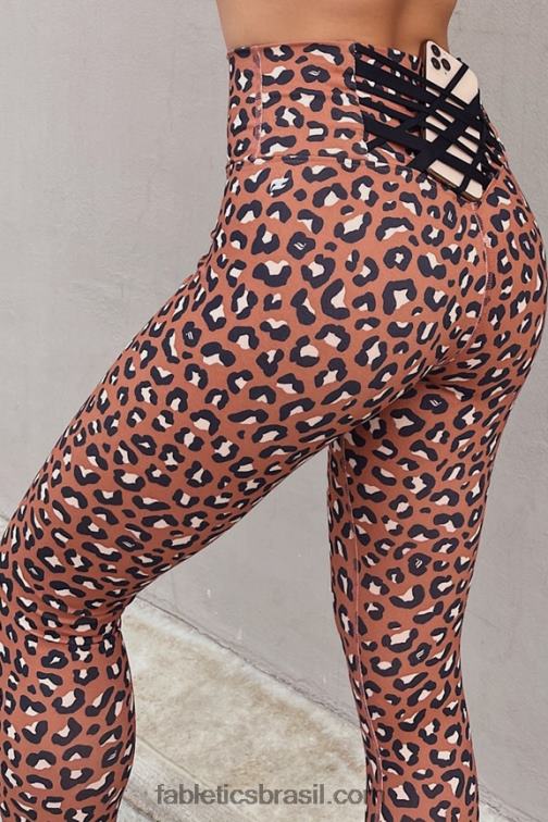 Fabletics mocha meru/preto 420HR860 boost powerhold cintura alta 7/8 legging 62 mulheres