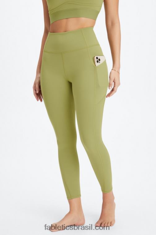 Fabletics musgo da floresta 420HR809 legging oasis pureluxe cintura alta 7/8 53 mulheres