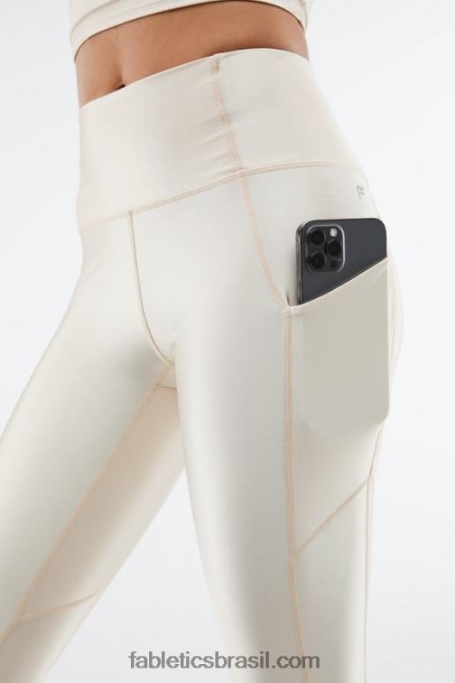 Fabletics névoa cinza brilhar 420HR898 legging oasis pureluxe cintura alta brilho 7/8 mulheres
