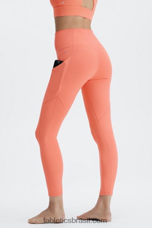 Fabletics névoa de coral 420HR819 legging oasis pureluxe cintura alta 7/8 55 mulheres