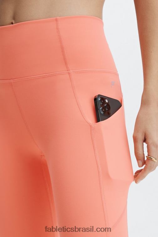 Fabletics névoa de coral 420HR819 legging oasis pureluxe cintura alta 7/8 55 mulheres