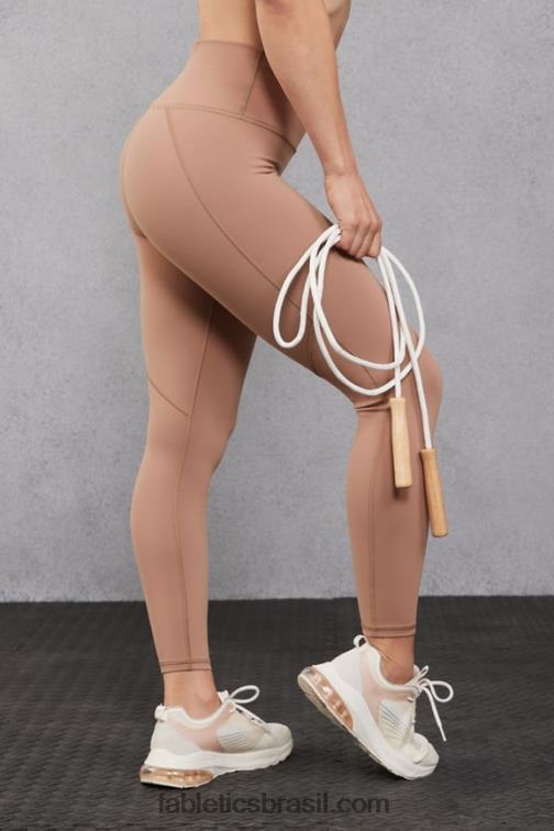Fabletics nocaute clássico branco/preto 420HR660 define powerhold cintura alta 7/8 legging 23 mulheres