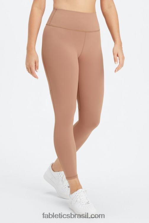 Fabletics nocaute clássico branco/preto 420HR660 define powerhold cintura alta 7/8 legging 23 mulheres