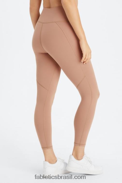Fabletics nocaute clássico branco/preto 420HR660 define powerhold cintura alta 7/8 legging 23 mulheres