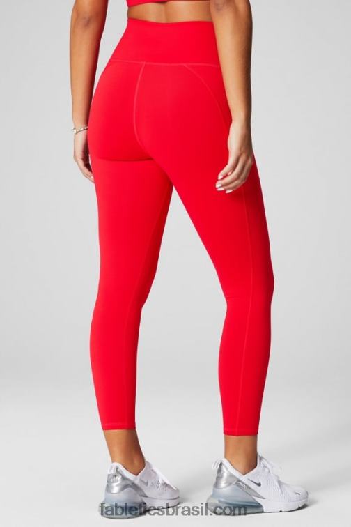 Fabletics nocaute preto/branco clássico 420HR651 define powerhold cintura alta 7/8 legging 21 mulheres