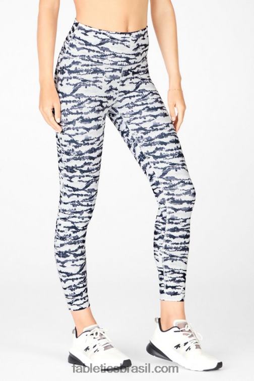 Fabletics nuvem de chuva/sol do deserto 420HR714 define powerhold cintura alta 7/8 legging 34 mulheres