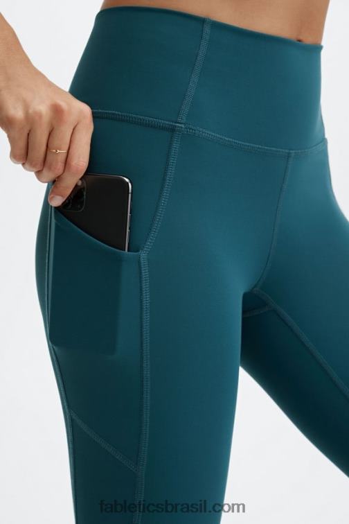 Fabletics onda da meia-noite 420HR1143 legging cintura alta twist 7/8 oasis pureluxe mulheres
