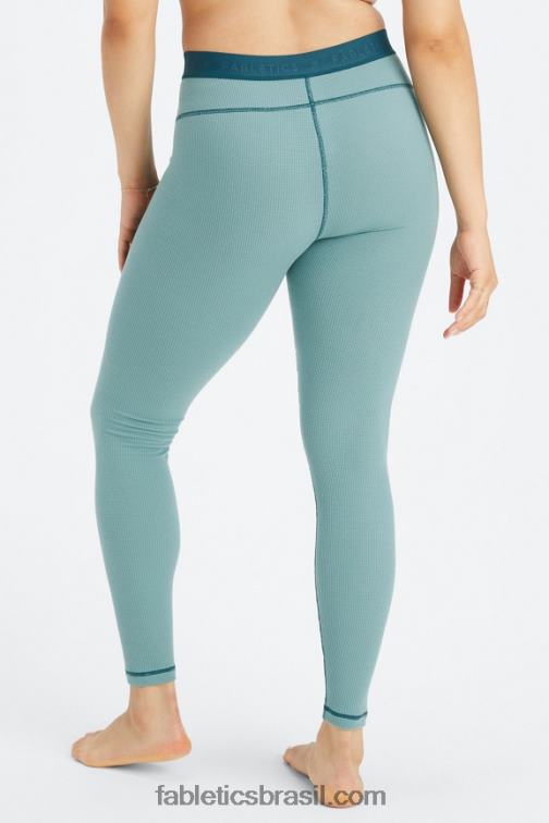 Fabletics onda ártica/onda da meia-noite 420HR1082 legging waffle mulheres