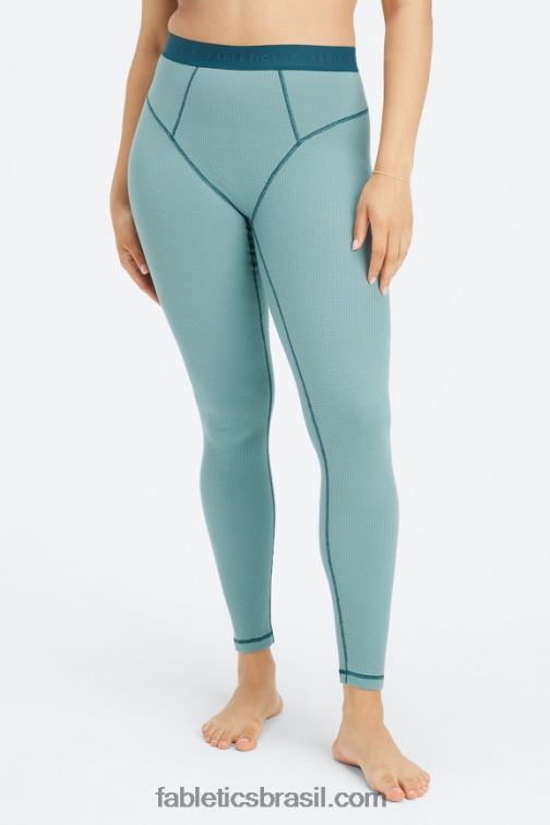 Fabletics onda ártica/onda da meia-noite 420HR1082 legging waffle mulheres