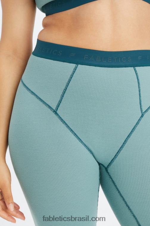 Fabletics onda ártica/onda da meia-noite 420HR1082 legging waffle mulheres