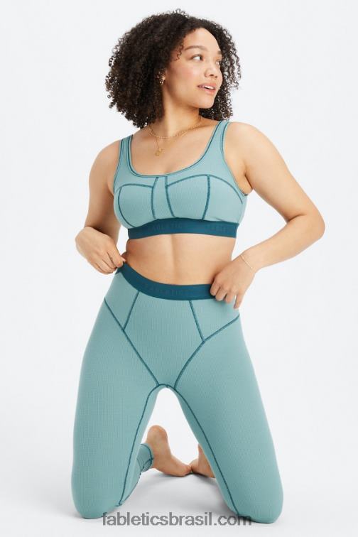 Fabletics onda ártica/onda da meia-noite 420HR1082 legging waffle mulheres