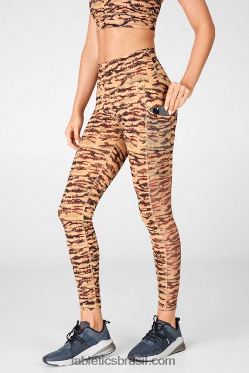 Fabletics osso/urze cinza clássico 420HR760 legging cintura alta powerhold on-the-go 43 mulheres