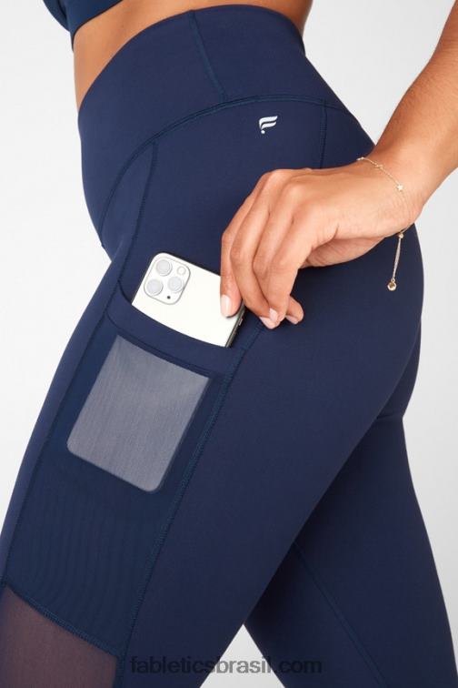 Fabletics osso/urze cinza clássico 420HR764 legging cintura alta powerhold on-the-go 44 mulheres