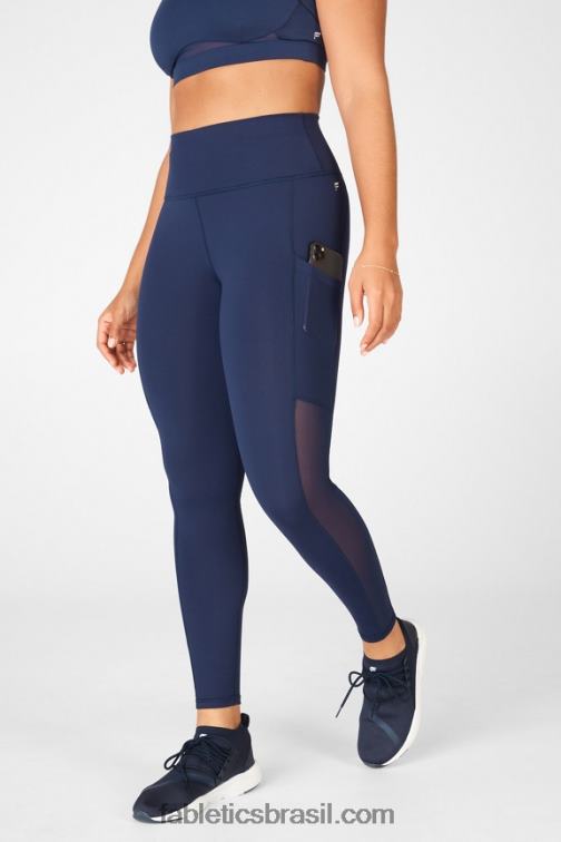 Fabletics osso/urze cinza clássico 420HR764 legging cintura alta powerhold on-the-go 44 mulheres