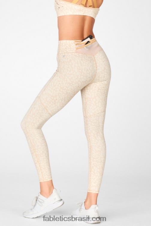 Fabletics ouro frio/fosco 420HR1122 trinity motion365 legging cintura alta 81 mulheres