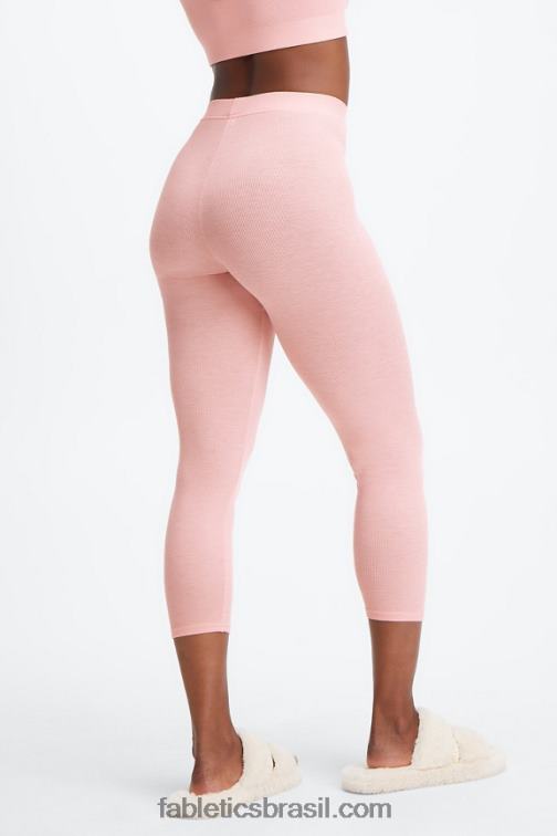 Fabletics pó de urze rosa 420HR1066 Legging 7/8 cintura ultra alta restoreknit mulheres