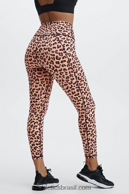 Fabletics pêra claro/branco brilhante 420HR697 define powerhold cintura alta 7/8 legging 30 mulheres